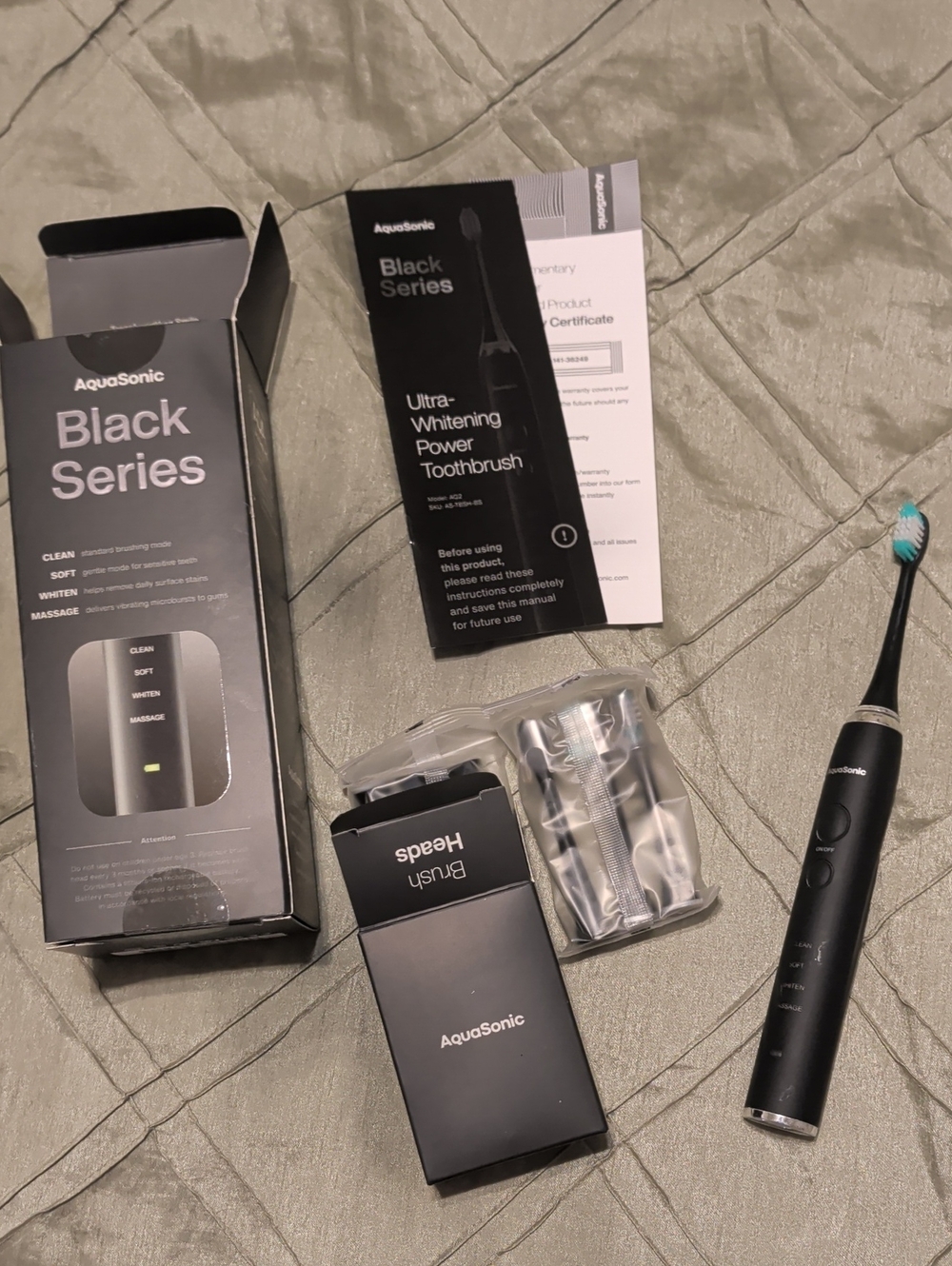 AquaSonic Black Series Electric Toothbrush - Black